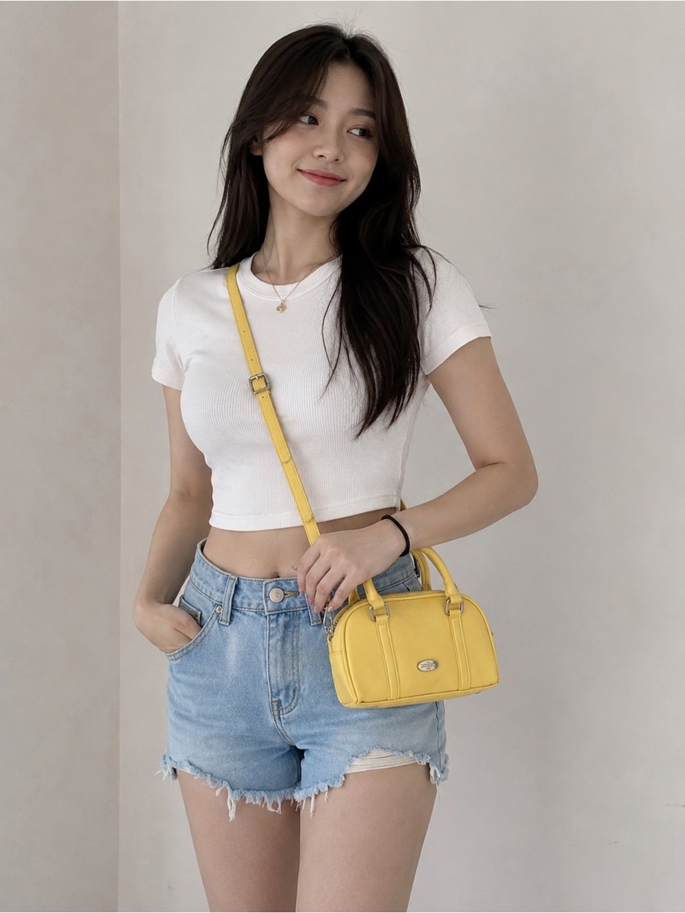 NEW A9NINE Sunny Yellow Small Bowler Bag Satchel/Crossbody